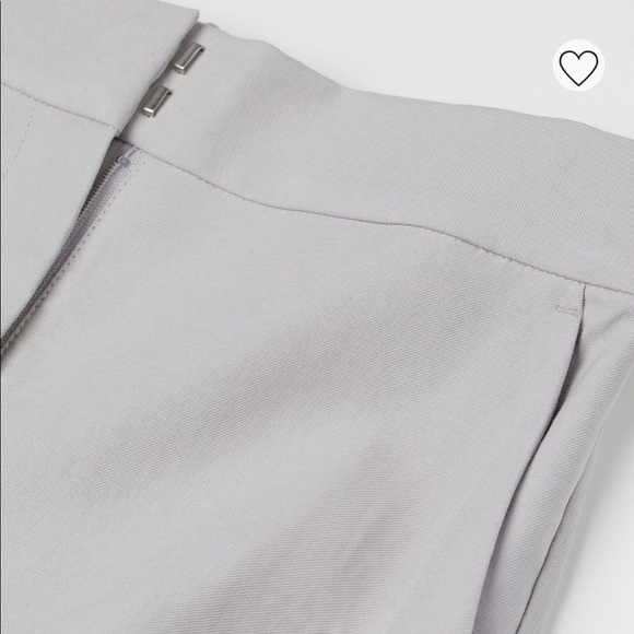 Wide cut side slit pants in light gray. Size 4. Worn 2x. Brand H&M. - Picture 5 of 6